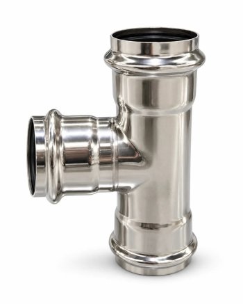 Teu redus inox GP 304 V-press Ø28 × Ø15 × Ø28